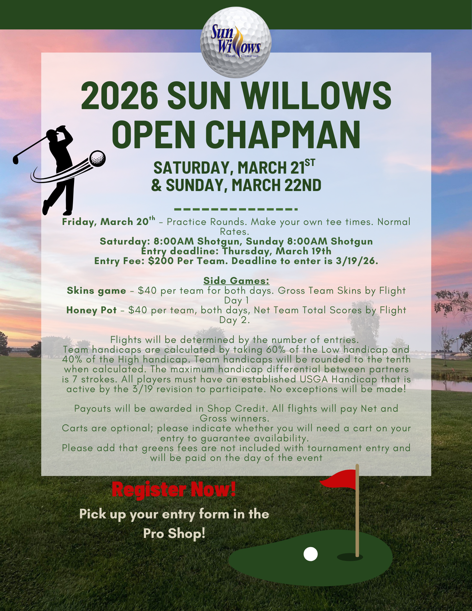 2026 Sun Willows Open Chapman Sun Willows Flyer 1