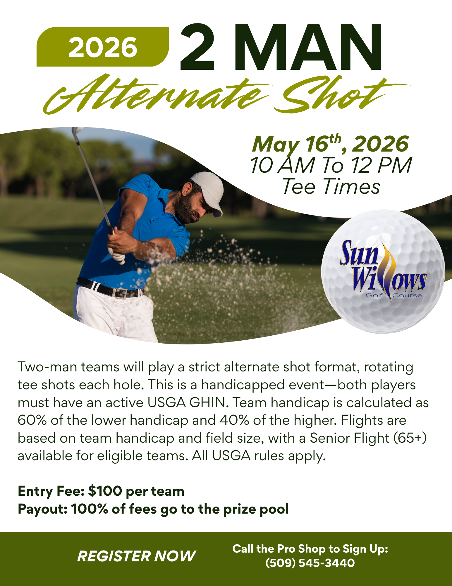 2 Man Alternate Shot Sun Willows Flyer